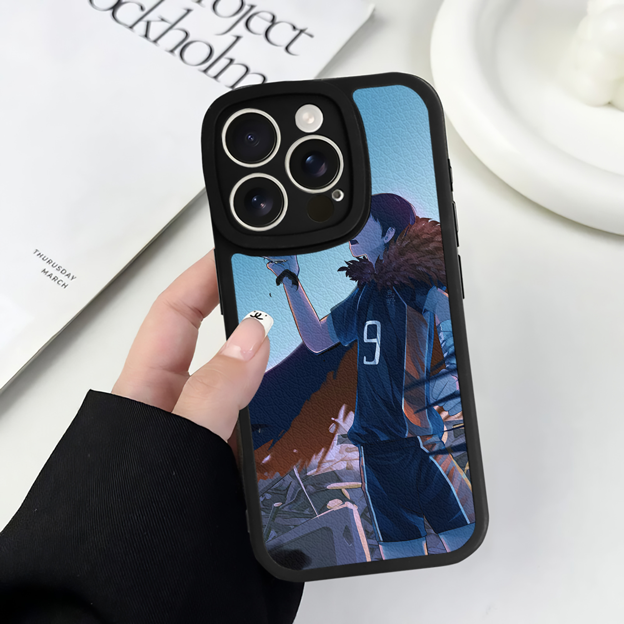 （画像用） ハイキュー!! Haikyu!! 【iPhone 16シリーズ対応】シリコンスマホケース（レザー調） 材質：シリコン
